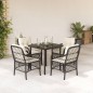 vidaXL 5-tlg. Garten-Essgruppe mit Kissen Schwarz Poly Rattan vidaXL 5-tlg. Garten-Essgruppe mit Kissen Schwarz Poly Rattan