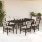 vidaXL 7-tlg. Garten-Essgruppe mit Kissen Braun Poly Rattan vidaXL 7-tlg. Garten-Essgruppe mit Kissen Braun Poly Rattan
