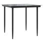 vidaXL 3-tlg. Garten-Essgruppe mit Kissen Grau Poly Rattan vidaXL 3-tlg. Garten-Essgruppe mit Kissen Grau Poly Rattan