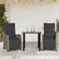 vidaXL 3-tlg. Garten-Essgruppe mit Kissen Grau Poly Rattan vidaXL 3-tlg. Garten-Essgruppe mit Kissen Grau Poly Rattan