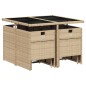 vidaXL 9-tlg. Garten-Essgruppe mit Kissen Beigemischung Poly Rattan vidaXL 9-tlg. Garten-Essgruppe mit Kissen Beigemischung Poly Rattan