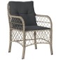 vidaXL 5-tlg. Garten-Essgruppe mit Kissen Hellgrau Poly Rattan vidaXL 5-tlg. Garten-Essgruppe mit Kissen Hellgrau Poly Rattan