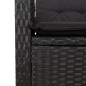 vidaXL 3-tlg. Garten-Essgruppe mit Kissen Schwarz Poly Rattan vidaXL 3-tlg. Garten-Essgruppe mit Kissen Schwarz Poly Rattan
