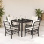 vidaXL 5-tlg. Garten-Essgruppe mit Kissen Schwarz Poly Rattan vidaXL 5-tlg. Garten-Essgruppe mit Kissen Schwarz Poly Rattan
