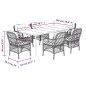 vidaXL 7-tlg. Garten-Essgruppe mit Kissen Schwarz Poly Rattan vidaXL 7-tlg. Garten-Essgruppe mit Kissen Schwarz Poly Rattan