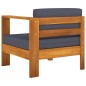 9-tlg. Garten-Lounge-Set mit Dunkelgrauen Auflagen Akazienholz 9-tlg. Garten-Lounge-Set mit Dunkelgrauen Auflagen Akazienholz