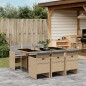 vidaXL 7-tlg. Garten-Essgruppe mit Kissen Beigemischung Poly Rattan vidaXL 7-tlg. Garten-Essgruppe mit Kissen Beigemischung Poly Rattan