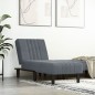 vidaXL Chaiselongue Dunkelgrau Samt vidaXL Chaiselongue Dunkelgrau Samt