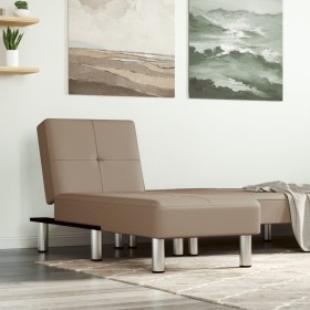 vidaXL Chaiselongue Capuccino-Braun Kunstleder