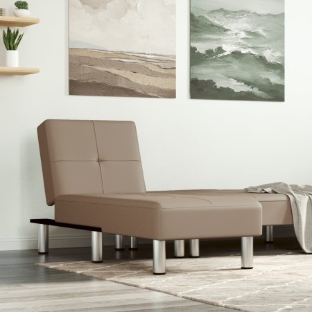 vidaXL Chaiselongue Capuccino-Braun Kunstleder