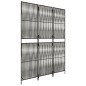 vidaXL Paravent 3-tlg. Grau Poly Rattan vidaXL Paravent 3-tlg. Grau Poly Rattan