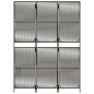 vidaXL Paravent 3-tlg. Grau Poly Rattan vidaXL Paravent 3-tlg. Grau Poly Rattan