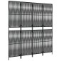 vidaXL Paravent 4-tlg. Schwarz Poly Rattan vidaXL Paravent 4-tlg. Schwarz Poly Rattan