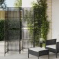 vidaXL Paravent 6-tlg. Schwarz Poly Rattan vidaXL Paravent 6-tlg. Schwarz Poly Rattan