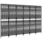 vidaXL Paravent 6-tlg. Schwarz Poly Rattan vidaXL Paravent 6-tlg. Schwarz Poly Rattan