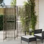 vidaXL Paravent 6-tlg. Grau Poly Rattan vidaXL Paravent 6-tlg. Grau Poly Rattan