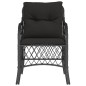 vidaXL Gartenstühle mit Kissen 2 Stk. Schwarz Poly Rattan vidaXL Gartenstühle mit Kissen 2 Stk. Schwarz Poly Rattan