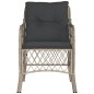 vidaXL Gartenstühle mit Kissen 2 Stk. Hellgrau Poly Rattan vidaXL Gartenstühle mit Kissen 2 Stk. Hellgrau Poly Rattan