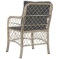 vidaXL Gartenstühle mit Kissen 2 Stk. Hellgrau Poly Rattan vidaXL Gartenstühle mit Kissen 2 Stk. Hellgrau Poly Rattan