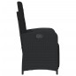 vidaXL Gartensessel mit Fußteil Verstellbar Schwarz Poly Rattan vidaXL Gartensessel mit Fußteil Verstellbar Schwarz Poly Rattan