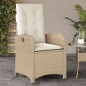 vidaXL Gartensessel mit Kissen 2 Stk. Verstellbar Beige Poly Rattan vidaXL Gartensessel mit Kissen 2 Stk. Verstellbar Beige Poly Rattan