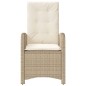 vidaXL Gartensessel mit Kissen 2 Stk. Verstellbar Beige Poly Rattan vidaXL Gartensessel mit Kissen 2 Stk. Verstellbar Beige Poly Rattan