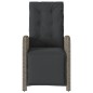vidaXL 3-tlg. Bistro-Set mit Kissen Grau Poly Rattan vidaXL 3-tlg. Bistro-Set mit Kissen Grau Poly Rattan