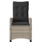 vidaXL Gartensessel mit Kissen 2 Stk. Verstellbar Hellgrau Poly Rattan vidaXL Gartensessel mit Kissen 2 Stk. Verstellbar Hellgrau Poly Rattan