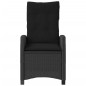 vidaXL Gartensessel mit Kissen 2 Stk. Verstellbar Schwarz Poly Rattan vidaXL Gartensessel mit Kissen 2 Stk. Verstellbar Schwarz Poly Rattan