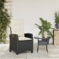 vidaXL Gartensessel Verstellbar mit Kissen Schwarz Poly Rattan vidaXL Gartensessel Verstellbar mit Kissen Schwarz Poly Rattan