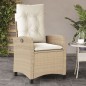 vidaXL Gartensessel mit Kissen 2 Stk. Verstellbar Beige Poly Rattan vidaXL Gartensessel mit Kissen 2 Stk. Verstellbar Beige Poly Rattan
