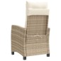 vidaXL Gartensessel mit Kissen 2 Stk. Verstellbar Beige Poly Rattan vidaXL Gartensessel mit Kissen 2 Stk. Verstellbar Beige Poly Rattan