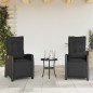 vidaXL Gartensessel mit Fußteil 2 Stk. Verstellbar Schwarz Poly Rattan vidaXL Gartensessel mit Fußteil 2 Stk. Verstellbar Schwarz Poly Rattan
