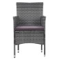 5-tlg. Garten-Essgruppe Poly Rattan Grau 5-tlg. Garten-Essgruppe Poly Rattan Grau