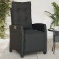 vidaXL Gartensessel mit Fußteil 2 Stk. Verstellbar Schwarz Poly Rattan vidaXL Gartensessel mit Fußteil 2 Stk. Verstellbar Schwarz Poly Rattan