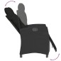 vidaXL Gartensessel mit Fußteil 2 Stk. Verstellbar Schwarz Poly Rattan vidaXL Gartensessel mit Fußteil 2 Stk. Verstellbar Schwarz Poly Rattan