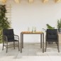 vidaXL 3-tlg. Bistro-Set mit Kissen Grau Poly Rattan vidaXL 3-tlg. Bistro-Set mit Kissen Grau Poly Rattan