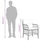 vidaXL 3-tlg. Bistro-Set mit Kissen Grau Poly Rattan vidaXL 3-tlg. Bistro-Set mit Kissen Grau Poly Rattan