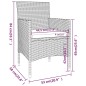 5-tlg. Garten-Essgruppe Poly Rattan Grau 5-tlg. Garten-Essgruppe Poly Rattan Grau