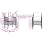 vidaXL 3-tlg. Bistro-Set mit Kissen Beigemischung Poly Rattan vidaXL 3-tlg. Bistro-Set mit Kissen Beigemischung Poly Rattan