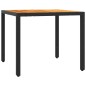 vidaXL 3-tlg. Bistro-Set mit Kissen Schwarz Poly Rattan vidaXL 3-tlg. Bistro-Set mit Kissen Schwarz Poly Rattan