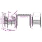 vidaXL 3-tlg. Bistro-Set mit Kissen Schwarz Poly Rattan vidaXL 3-tlg. Bistro-Set mit Kissen Schwarz Poly Rattan