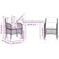 vidaXL 3-tlg. Bistro-Set mit Kissen Braun Poly Rattan vidaXL 3-tlg. Bistro-Set mit Kissen Braun Poly Rattan