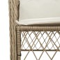 vidaXL 9-tlg. Garten-Essgruppe mit Kissen Beige Poly Rattan vidaXL 9-tlg. Garten-Essgruppe mit Kissen Beige Poly Rattan