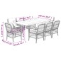 vidaXL 9-tlg. Garten-Essgruppe mit Kissen Beige Poly Rattan vidaXL 9-tlg. Garten-Essgruppe mit Kissen Beige Poly Rattan