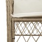 vidaXL 7-tlg. Garten-Essgruppe mit Kissen Beige Poly Rattan vidaXL 7-tlg. Garten-Essgruppe mit Kissen Beige Poly Rattan