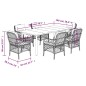 vidaXL 7-tlg. Garten-Essgruppe mit Kissen Beige Poly Rattan vidaXL 7-tlg. Garten-Essgruppe mit Kissen Beige Poly Rattan