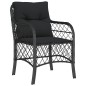 vidaXL 5-tlg. Garten-Essgruppe mit Kissen Schwarz Poly Rattan vidaXL 5-tlg. Garten-Essgruppe mit Kissen Schwarz Poly Rattan