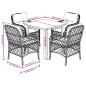 vidaXL 5-tlg. Garten-Essgruppe mit Kissen Schwarz Poly Rattan vidaXL 5-tlg. Garten-Essgruppe mit Kissen Schwarz Poly Rattan