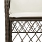 vidaXL 5-tlg. Garten-Essgruppe mit Kissen Braun Poly Rattan vidaXL 5-tlg. Garten-Essgruppe mit Kissen Braun Poly Rattan